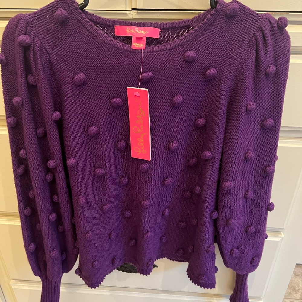 Lilly Pulitzer Kippa Sweater Berry XXS Purple